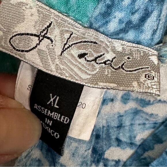 J Valdi Swim Sarong Coverup Pants Open Split Leg Tropical Palazzo Pants Size XL - Picture 8 of 9